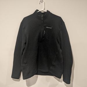 Marmot Drop Line 1/2 Zip Fleece Pullover Jacket XL Black